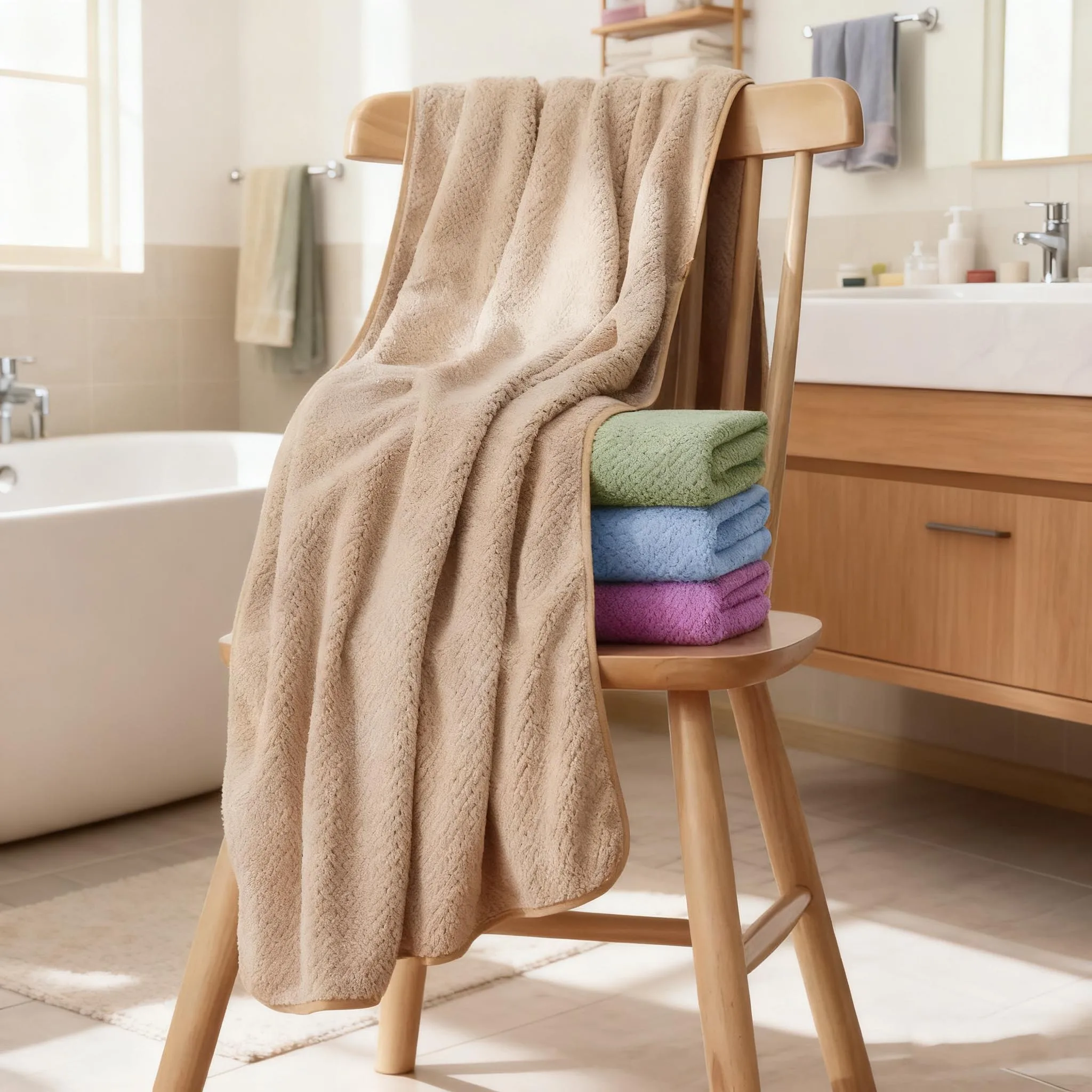 serviette de bain exotique