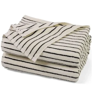serviettes de bain rayées modernes
