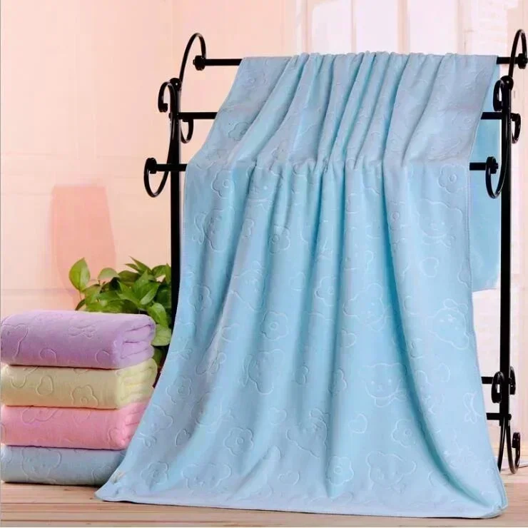 ours en relief serviette bain