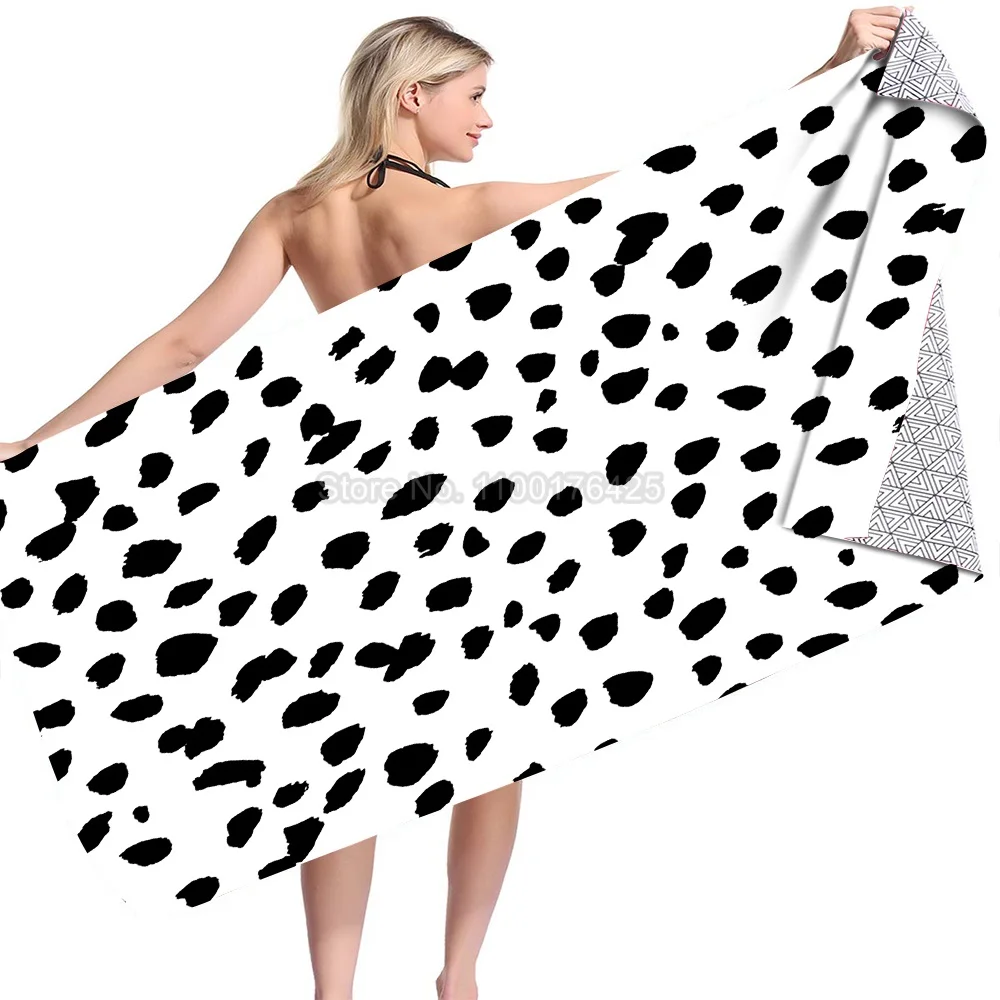 serviette anti-sable léopard