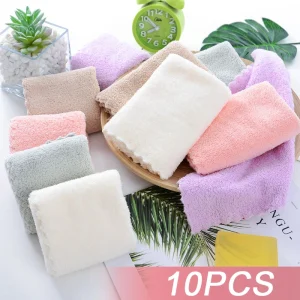 serviettes de bain en polaire corail