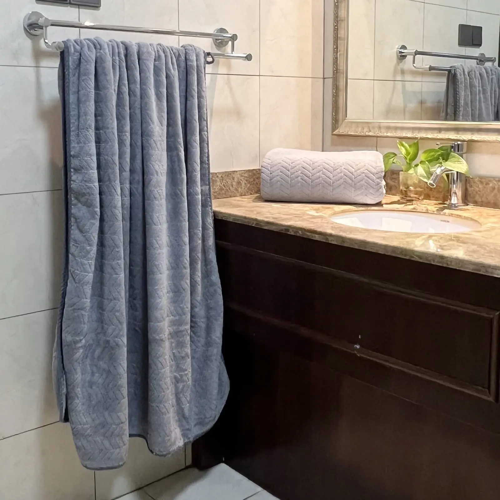 serviette douce de bain