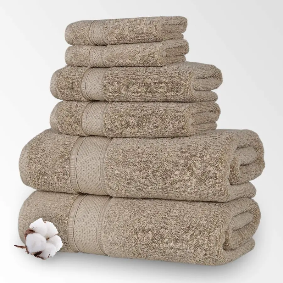 serviettes de bain beiges