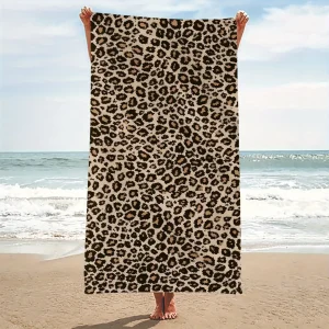 serviette plage léopard