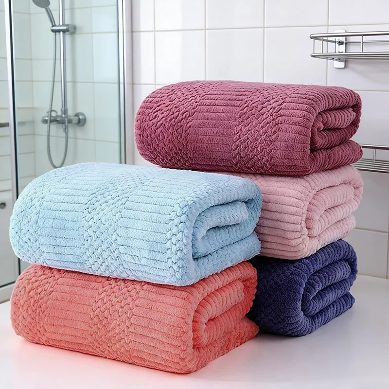 serviettes décor salle de bain