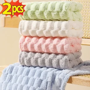 serviette de bain en polaire corail