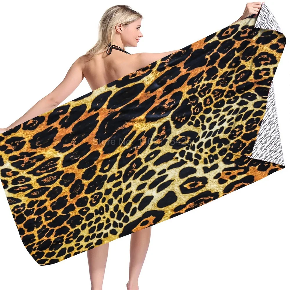 serviette design léopard