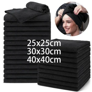 serviette de salon noire