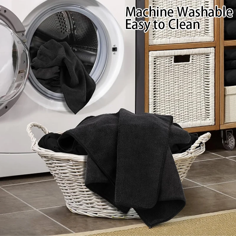serviette microfibre noire