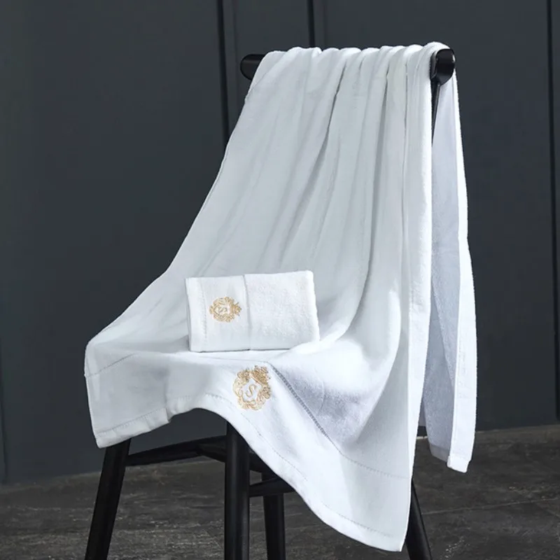 serviette en coton bleu
