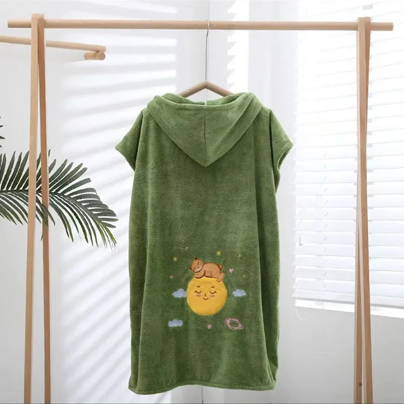 peignoir enfant design corail