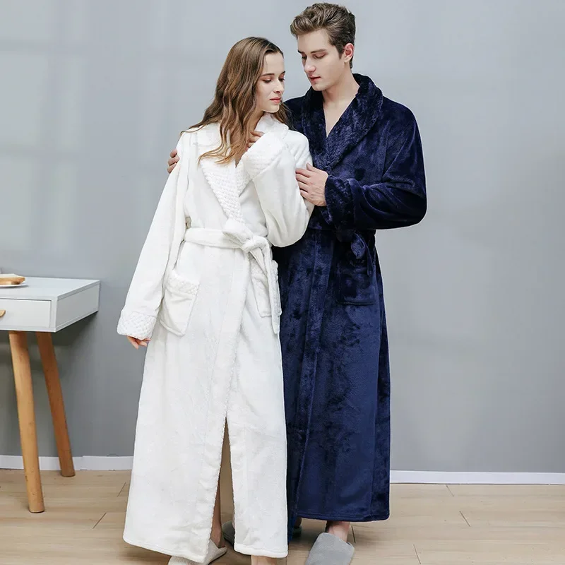 peignoir couple corail