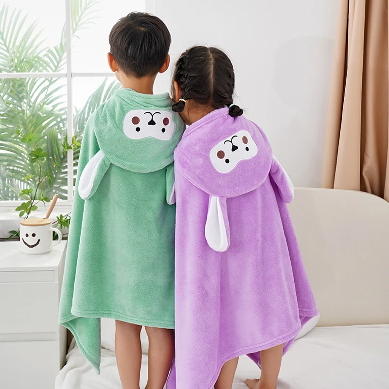 serviette bain enfant motif animal