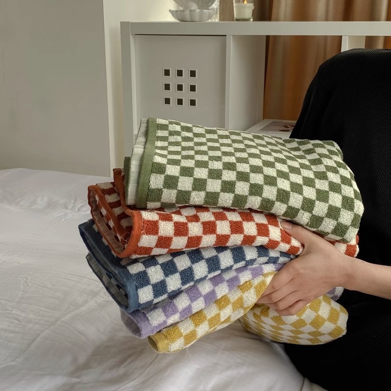 Serviette de bain à carreaux – Image 13