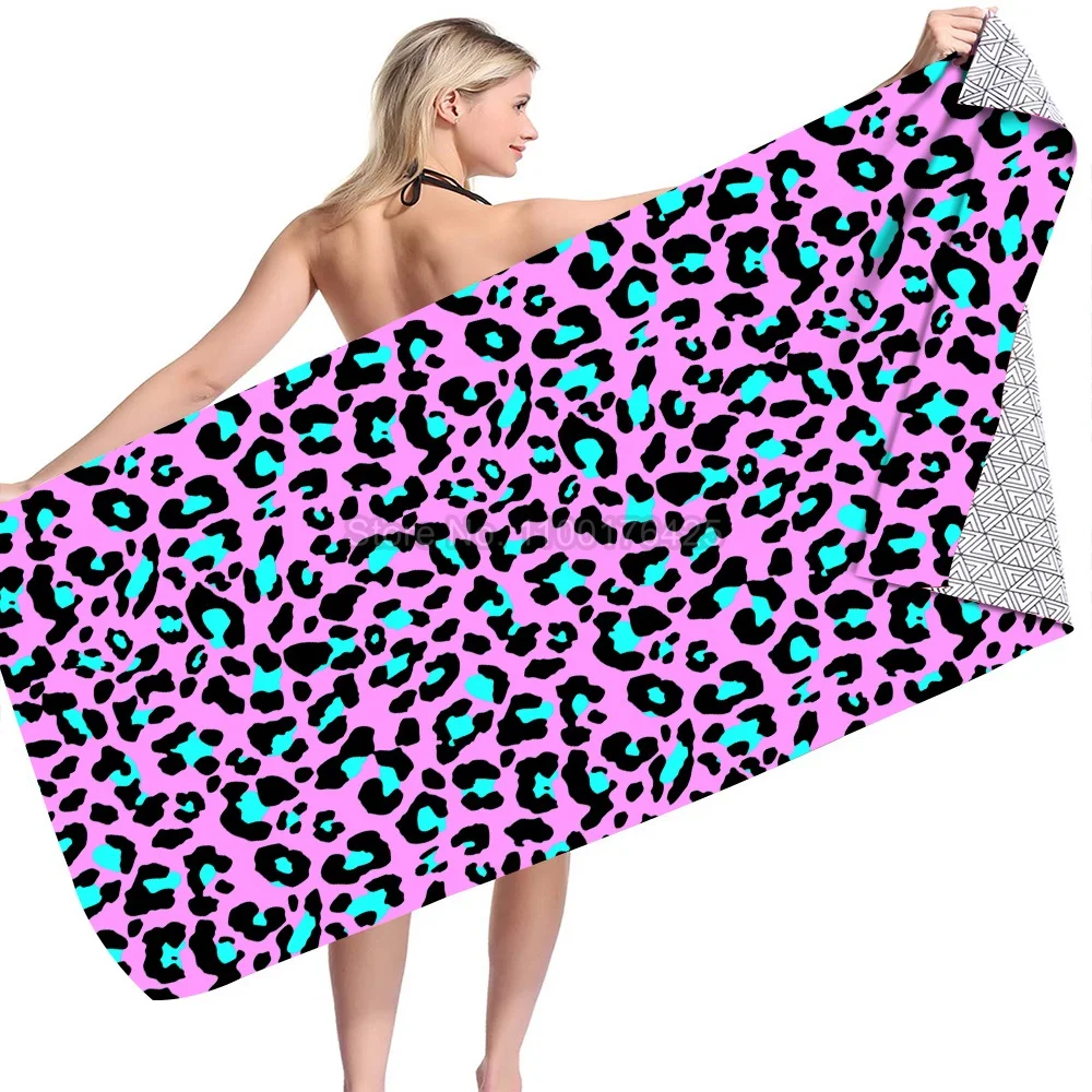 serviette rectangulaire léopard