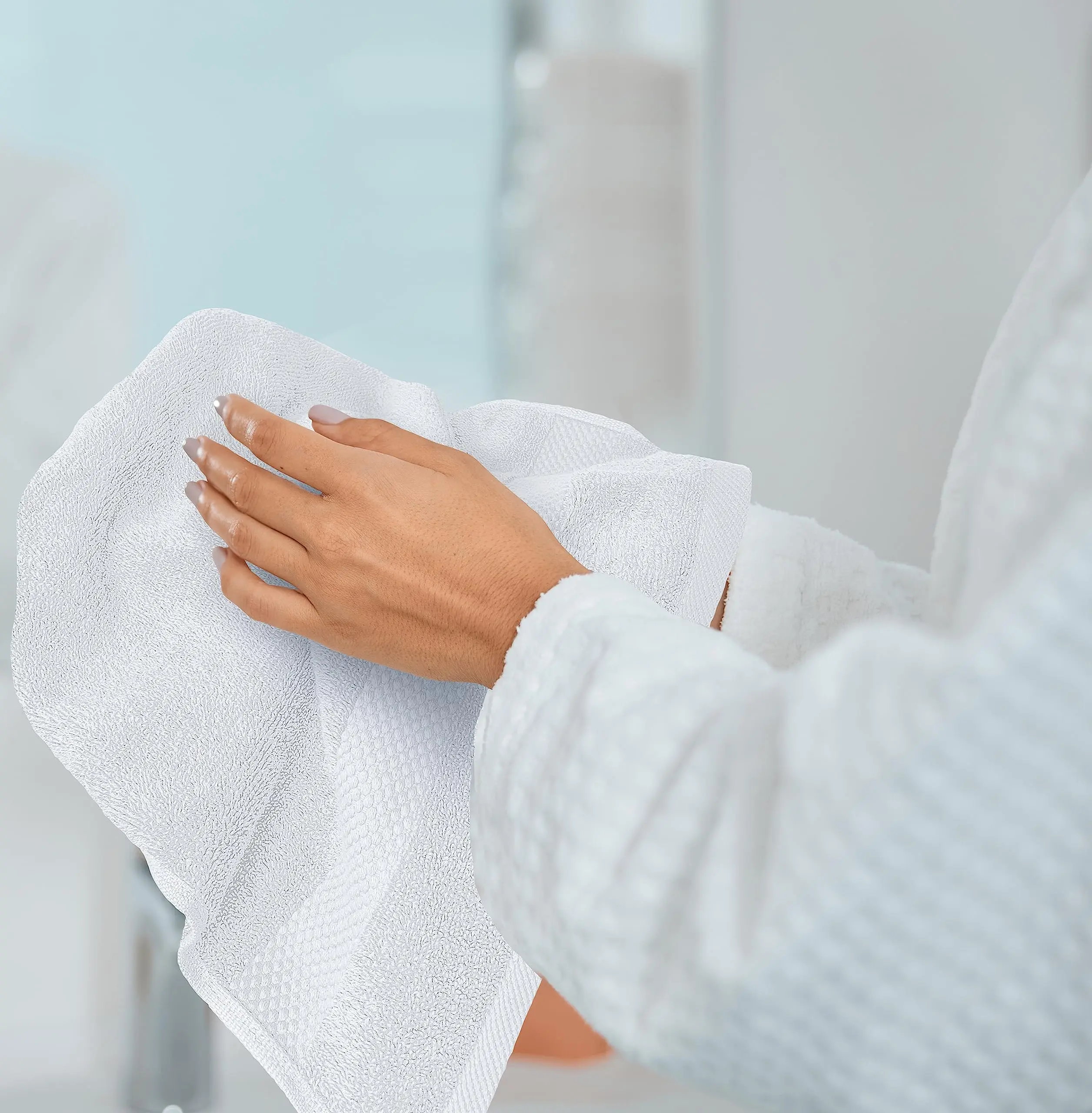 serviette de luxe blanc