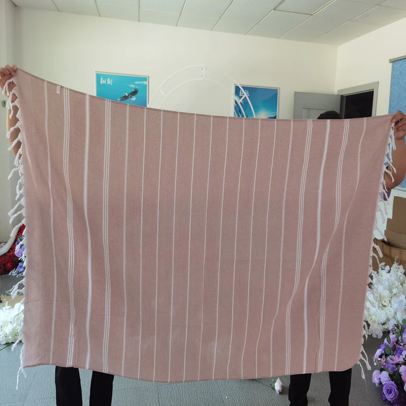 serviette de yoga rayée