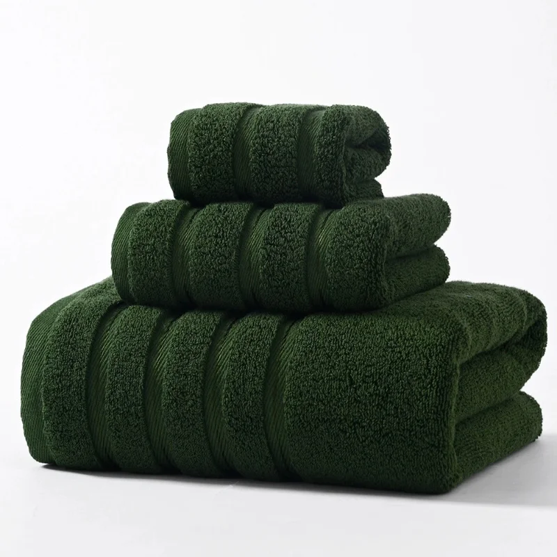 ensemble de serviettes verte