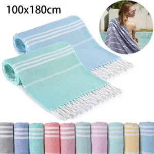 serviette de plage en coton biologique
