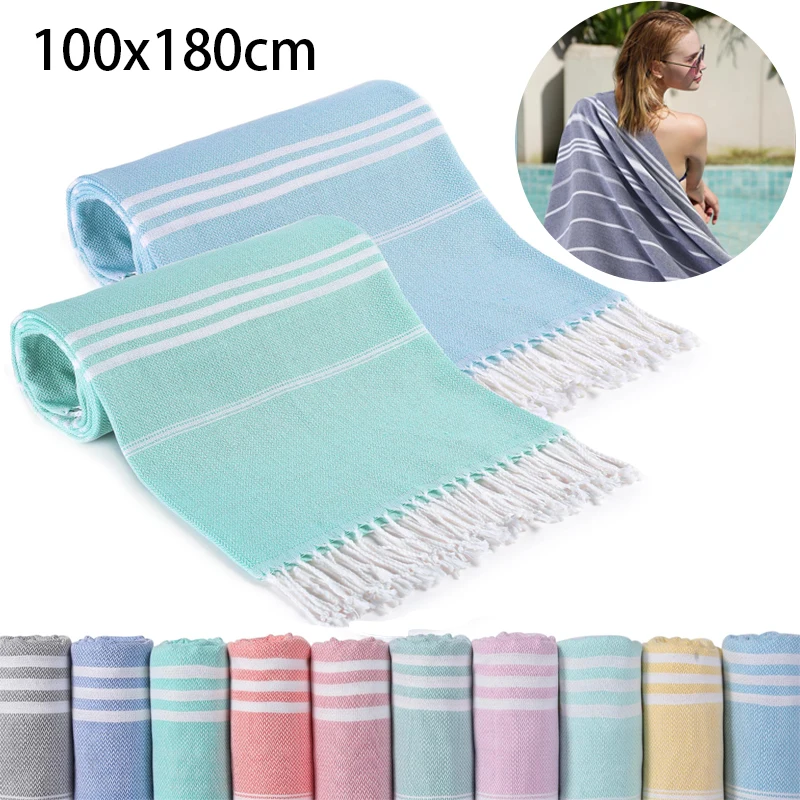 serviette de plage en coton biologique