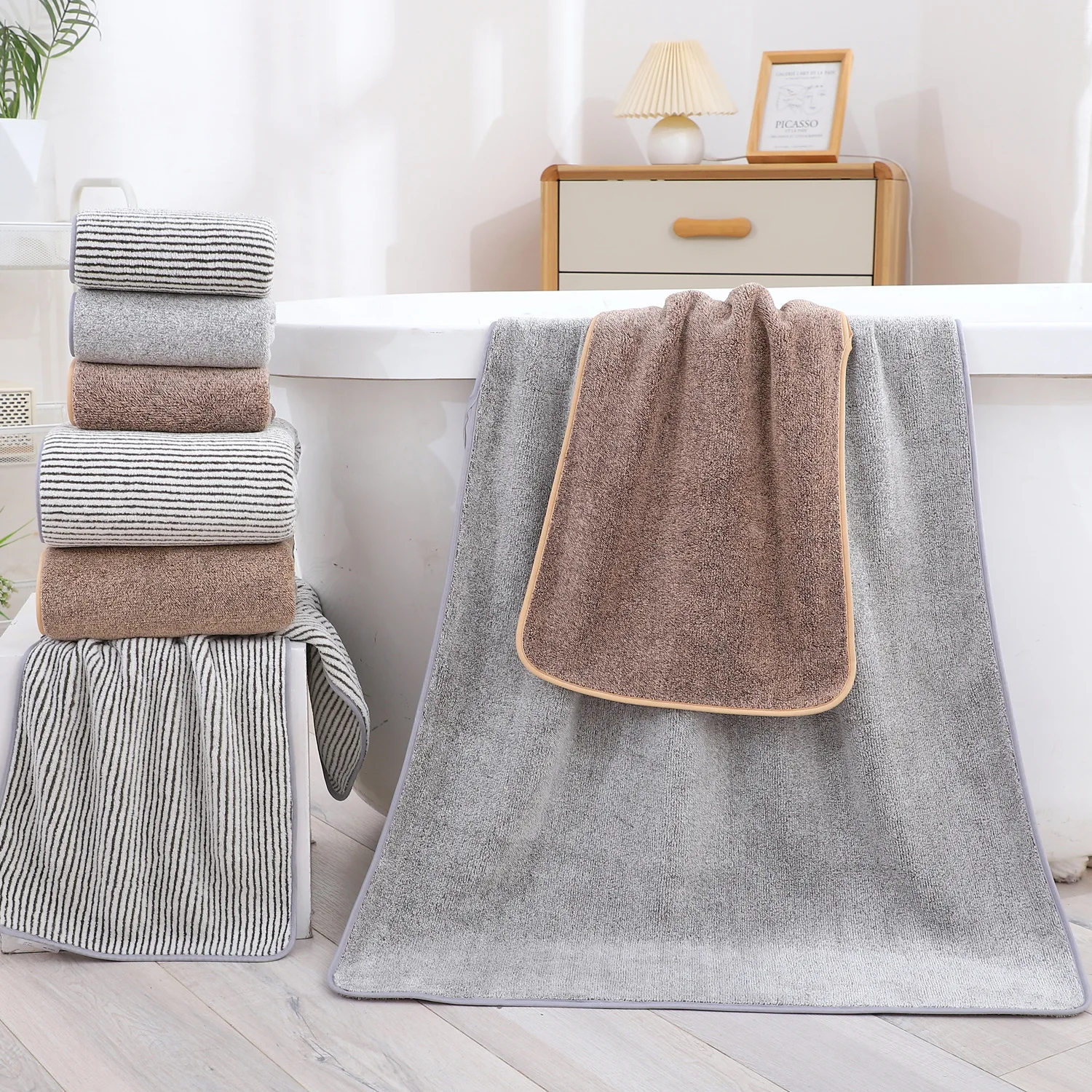 serviettes bain absorbantes