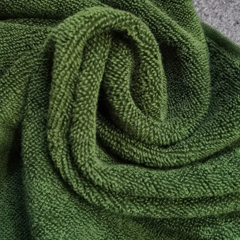 serviettes de bain verte luxueuses